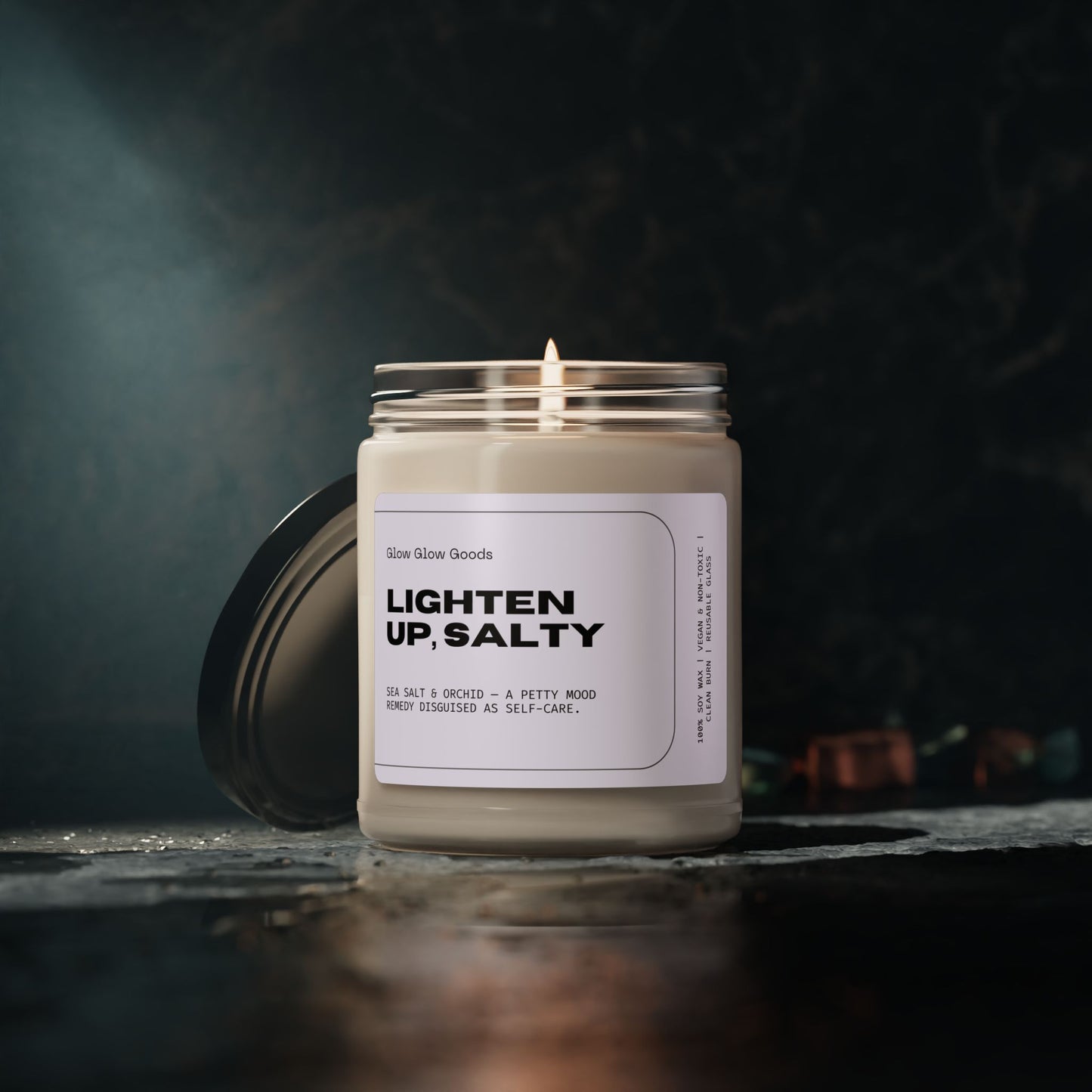 Lighten Up, Salty Candle | Sea Salt & Orchid