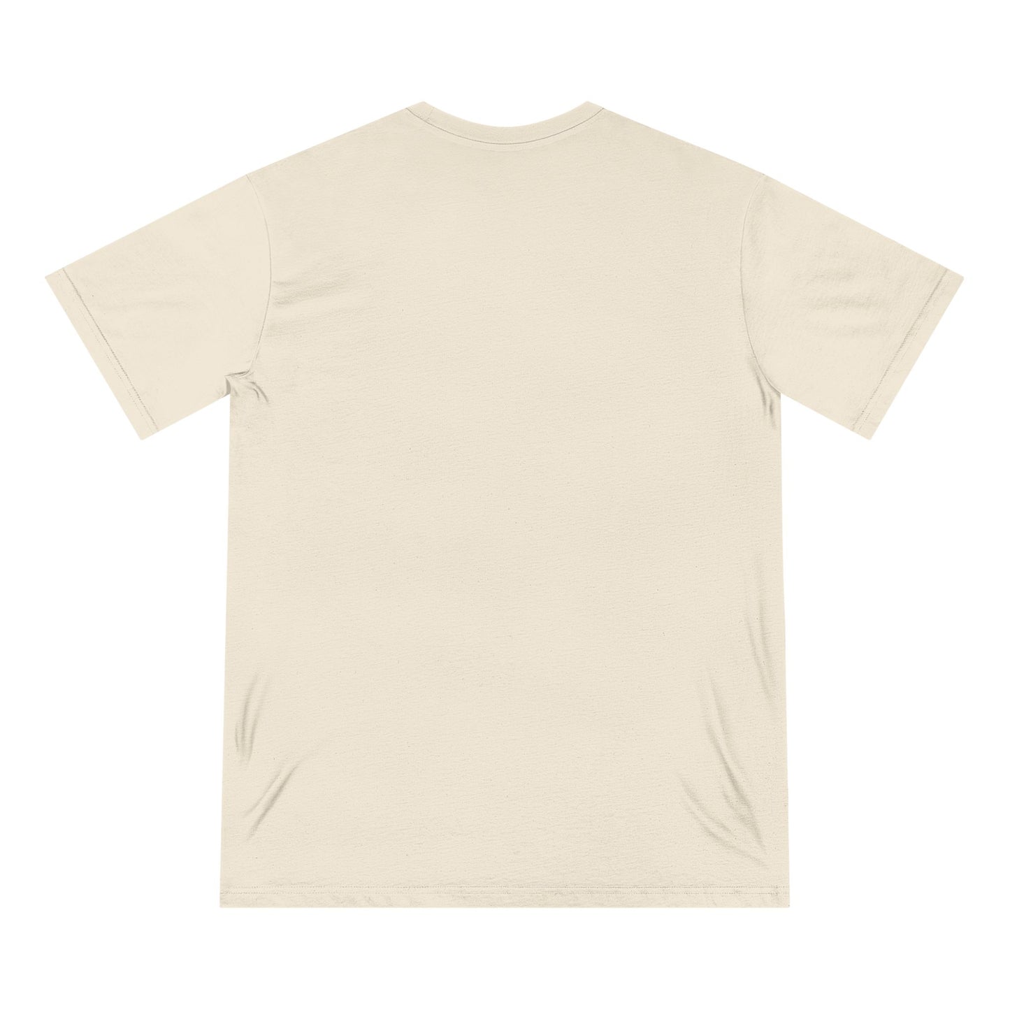 Back view of natural organic cotton t-shirt from Office Off-Duty featuring a clean minimalist blank back. Front design includes text that reads “babe, r u ok? you’ve barely touched ur full potential.”