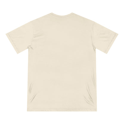 Back view of natural organic cotton t-shirt from Office Off-Duty featuring a clean minimalist blank back. Front design includes text that reads “babe, r u ok? you’ve barely touched ur full potential.”