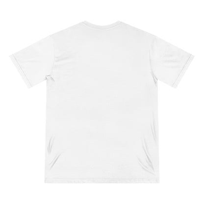 Back view of organic white cotton t-shirt from Office Off-Duty featuring a minimalist blank back. The front design reads “babe, r u ok? you’ve barely touched ur full potential.”