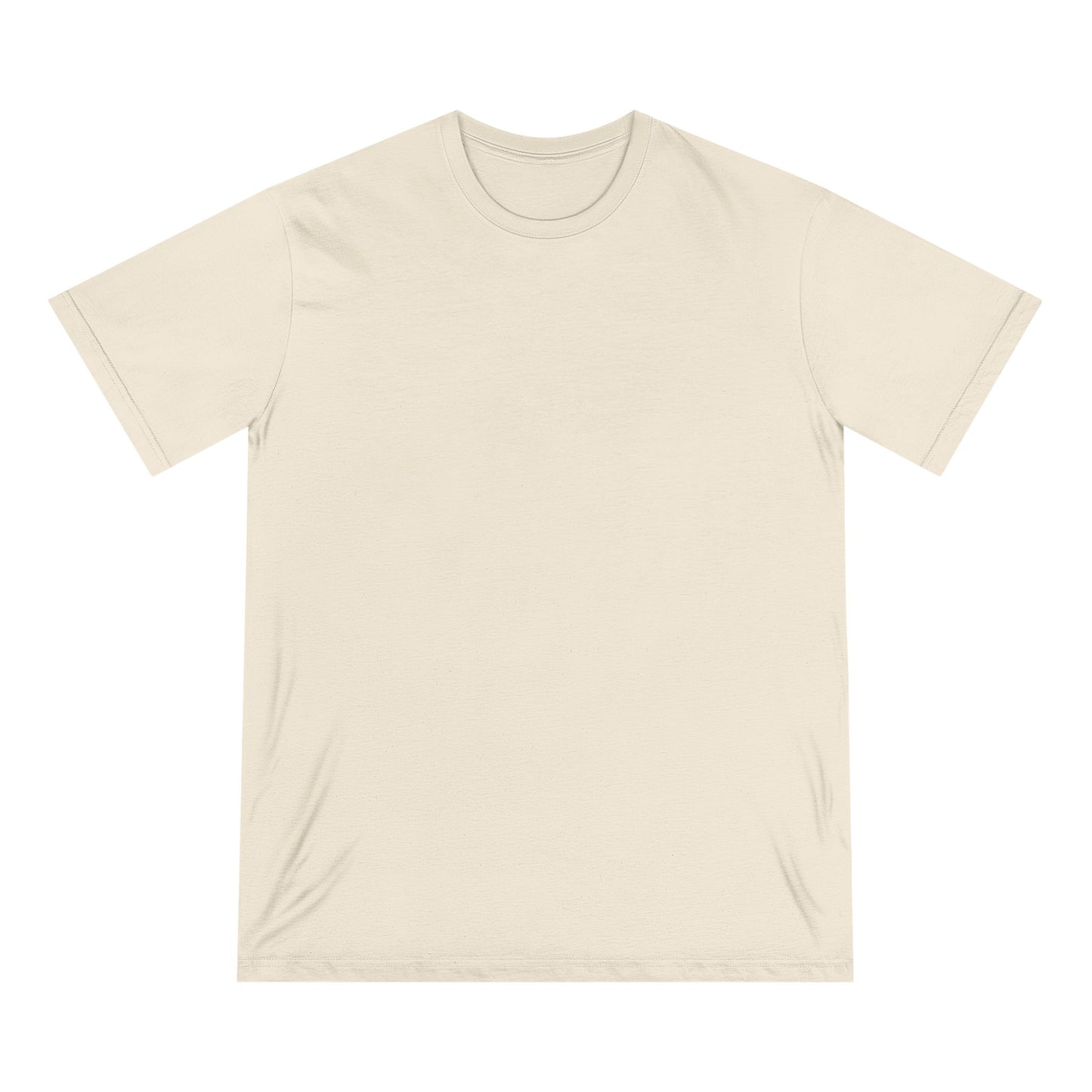 Front view of the “I Told ChatGPT Everything” tee by Office Off-Duty in ivory. Minimalist blank front made from soft 100% organic cotton with a relaxed, unisex fit.