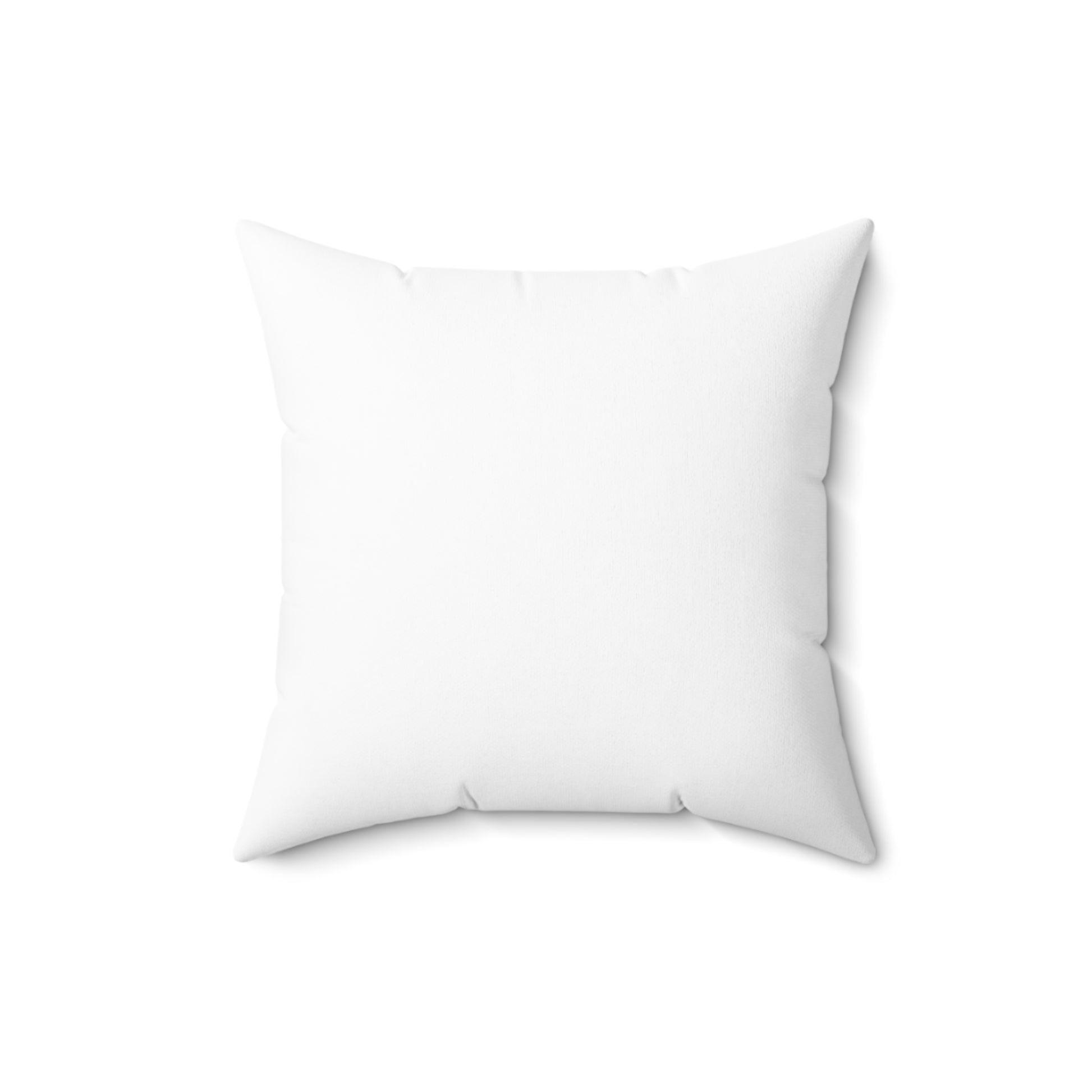 Back view of the “Girl, Hit This!” decorative pillow by Office Off-Duty. Shown in solid white fabric with a soft, plump fill — designed as the calm reverse side of the punch-pillow for visual or literal stress release.