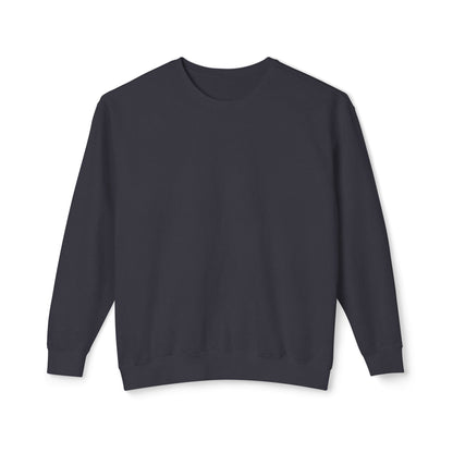 Front view of the “Stealth Mode” sweatshirt by Office Off-Duty in black. A minimalist, 100% ring-spun cotton crewneck designed for focus, privacy, and the soft power of staying low-key.