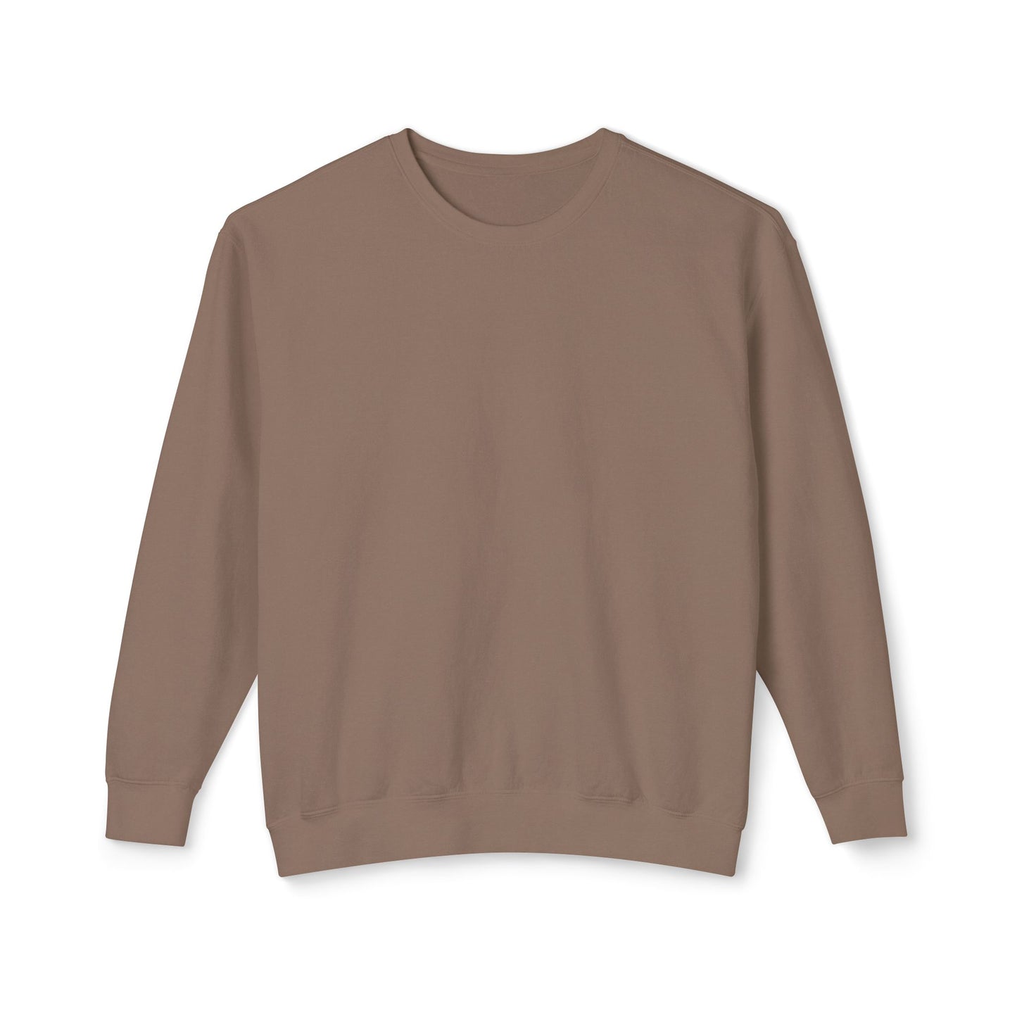 Front view of the “Stealth Mode” sweatshirt by Office Off-Duty in espresso brown. A clean, minimalist front made from 100% ring-spun cotton—quiet luxury meets introvert energy.