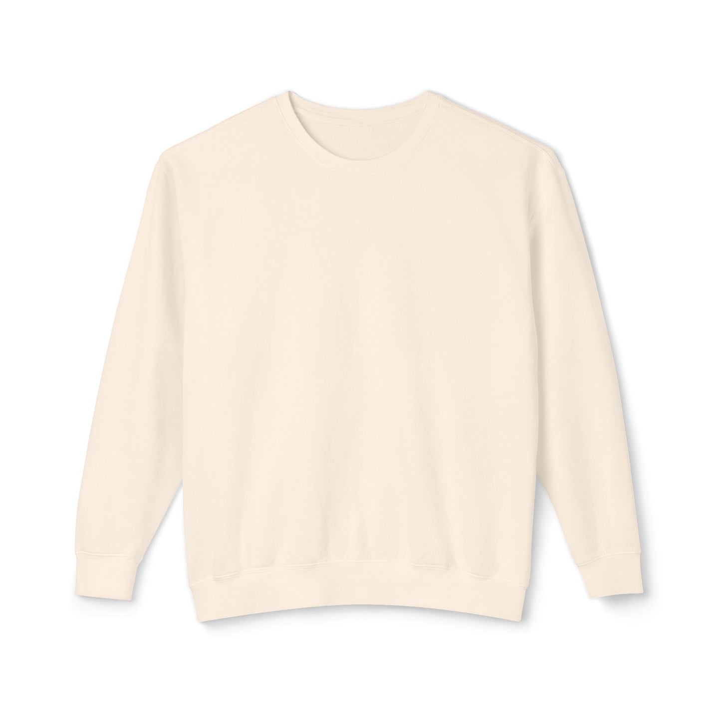 Front view of the “Stealth Mode” sweatshirt by Office Off-Duty in ivory. A clean, minimalist crewneck made from 100% ring-spun cotton — soft, structured, and designed for quiet ambition.